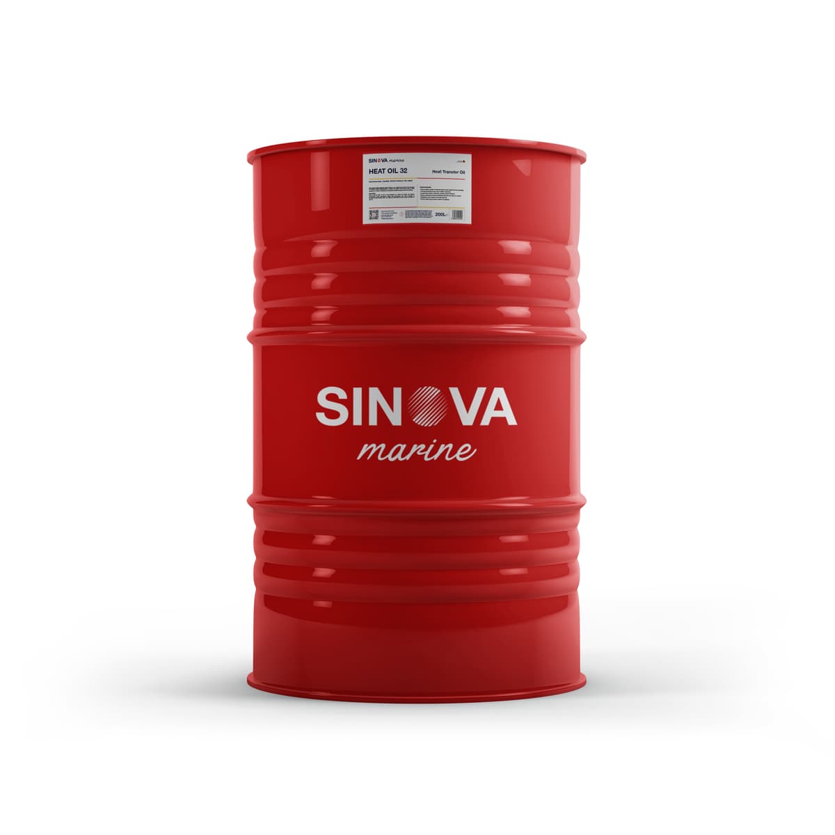 Sinova Marine HEAT OIL 32 - SINOVA MARINE red barrel packaging